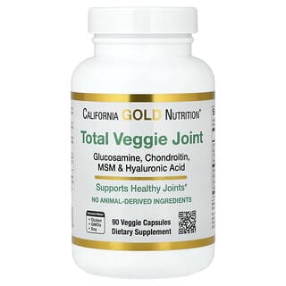 California Gold Nutrition, комплексная растительная добавка для поддержки суставов, с глюкозамином, хондроитином, МСМ и гиалуроновой кислотой, 90 растительных капсул