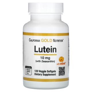 California Gold Nutrition, Luteina con zeaxantina, 10 mg, 120 capsule molli vegetali