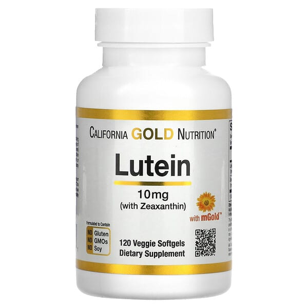 California Gold Nutrition, Lutein with Zeaxanthin, 10 mg, 120 Veggie Softgels