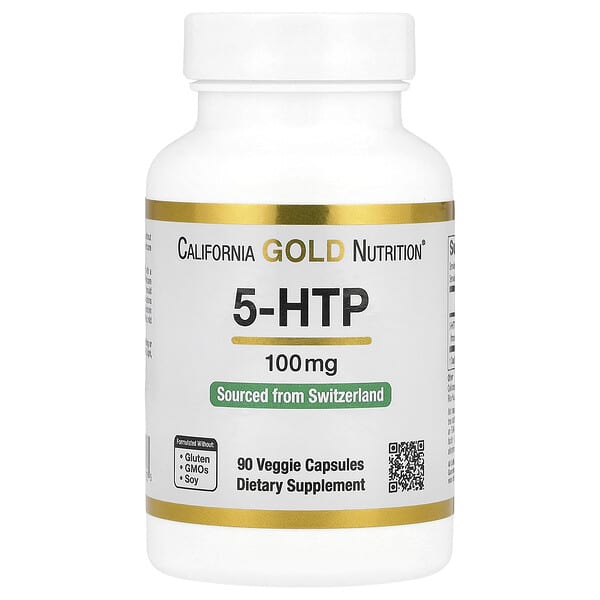 5-HTP, Mood Support, Griffonia Simplicifolia Extract from Switzerland, 100 mg, 90 Veggie Capsules