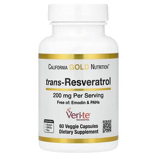 California Gold Nutrition, 反式白藜芦醇、意大利来源，200 毫克，60 粒素食胶囊