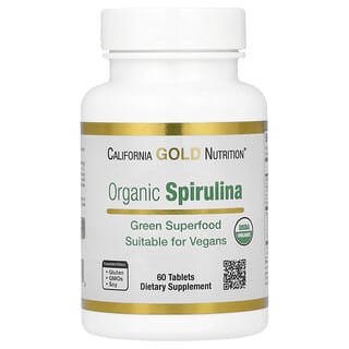 California Gold Nutrition, Organic Spirulina, Bio-Spirulina, 1.500 mg, 60 Tabletten (500 mg pro Tablette)