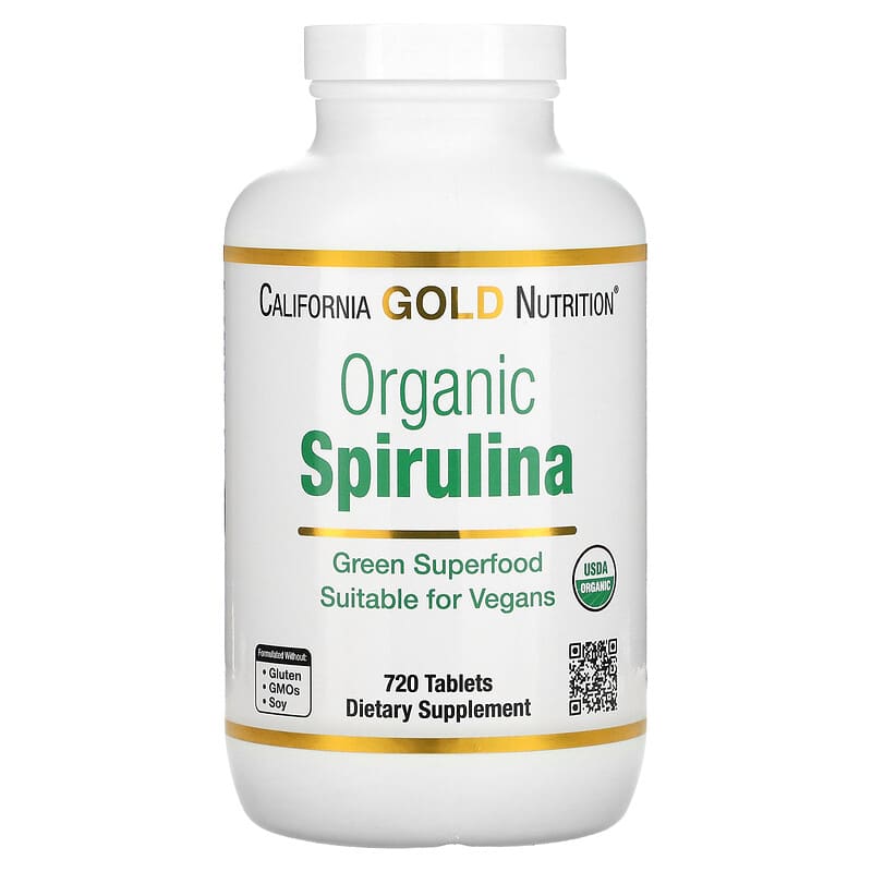 Comprimidos de Spirulina no-genéticamente modificado, espirulina de la más  alta calidad en la tierra, cultivada de forma sostenible en California sin