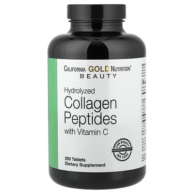 California Gold Nutrition, Hydrolysed Collagen Peptides, Type I & III, and Vitamin C, 250 Tablets California Gold Nutrition, Hydrolysed Collagen Peptides, Type I & III, and Vitamin C, 250 Tablets