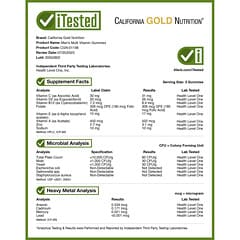 California Gold Nutrition, Men’s Multi Vitamin Gummies, No Gelatin, No Gluten, Mixed Berry and Fruit Flavor, 90 Gummies