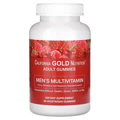 California Gold Nutrition, Men's Multivitamin Gummies, Mixed Berry and Fruit Flavor, 90 Gummies