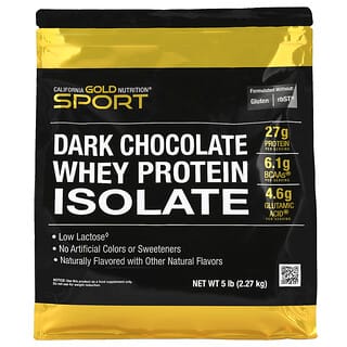 California Gold Nutrition, Sport, Whey Protein Isolate, Dark Chocolate, 5 lb (2.27 kg)