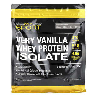 California Gold Nutrition, 100% Whey Protein Isolate, Very Vanilla Flavor, 907 g