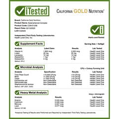 California Gold Nutrition, AstaCarotenoid 複合物，葉黃素，番茄紅素，蝦青素複合物，30 粒素食軟凝膠