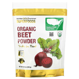 California Gold Nutrition, SUPERFOODS - Organic Beet Powder, 8.5 oz (240 g)