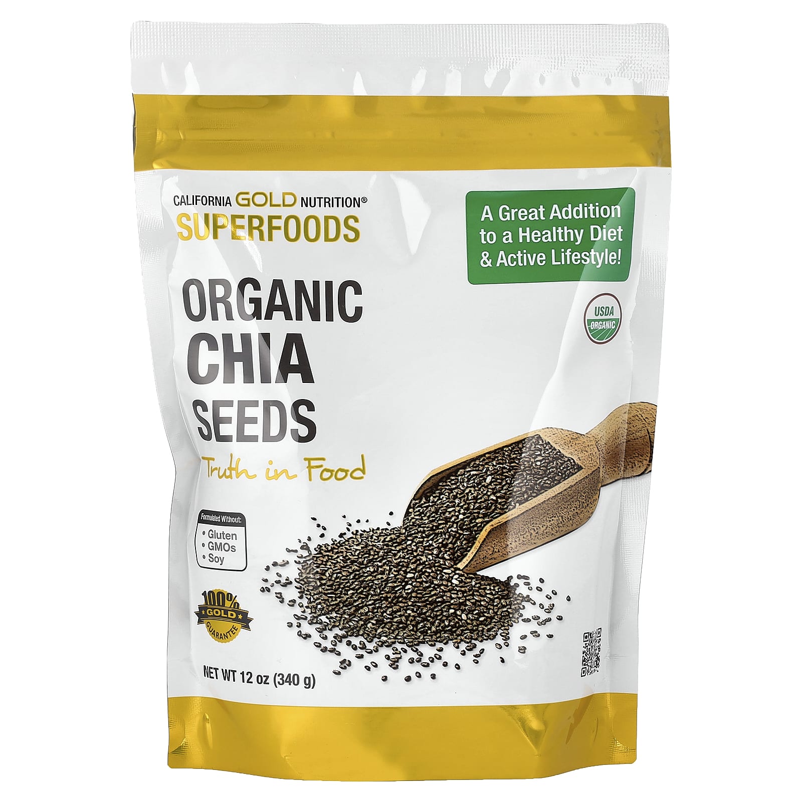 Superfoods, Organic Chia Seeds, 12 oz (340 g)
