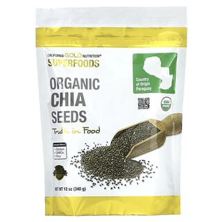 California Gold Nutrition, Superfoods, Semillas de chía orgánica, 340 g (12 oz)