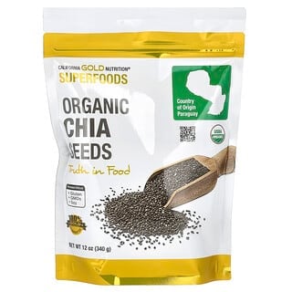 California Gold Nutrition, Superfoods, Organic Chia Seeds, 12 oz (340 g)