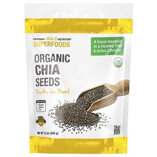 California Gold Nutrition, Superfoods, Graines de chia biologiques, 340 g