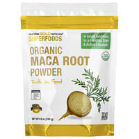 California Gold Nutrition, Superfoods, Certified Organic Peruvian Maca Root Powder, peruanisches Bio-Maca-Wurzelpulver mit Bio-Zertifizierung, 240 g (8,5 oz.)