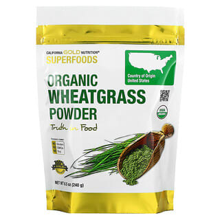 California Gold Nutrition, SUPERFOODS – Organic Wheat Grass Powder, Bio-Weizengraspulver, 240 g (8,5 oz.)