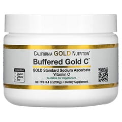 California Gold Nutrition, Buffered Gold C，非酸性維生素 C 粉，抗壞血酸鈉，8.40 盎司（238 克）