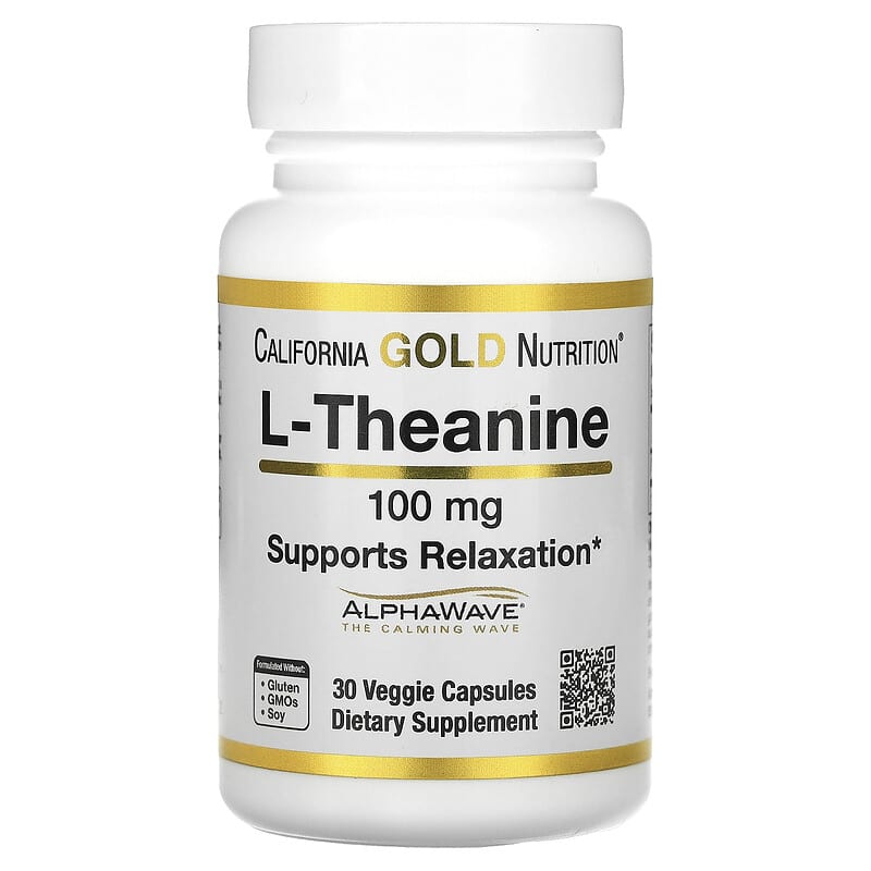 L-Theanine, Featuring AlphaWave, 100 mg, 30 Veggie Capsules
