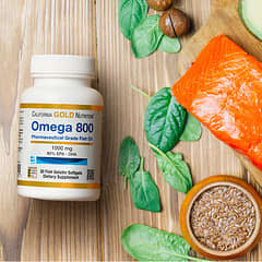California Gold Nutrition, オメガ800 超濃縮オメガ3フィッシュオイル、EPA／DHA 80％、1,000mg、フィッシュゼラチンソフトジェル30粒