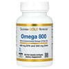 Omega-800 Aceite de pescado con omega-3 ultraconcentrado, Forma de triglicérido kd-pur, 1000 mg, 30 cápsulas blandas de gelatina de pescado
