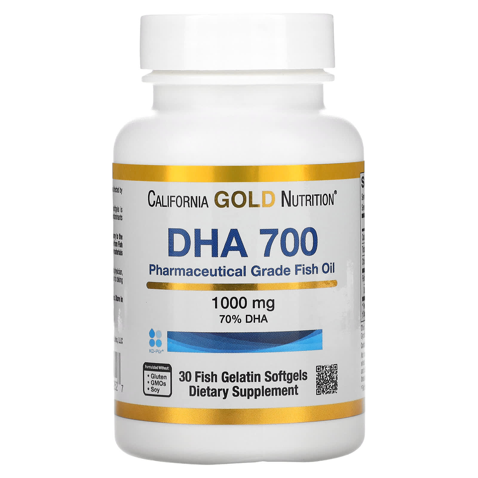 Заказать California Gold Nutrition, DHA 700, рыбий жир фармацевтической степени чистоты, 1000 мг, 30 рыбно-желатиновых капсул