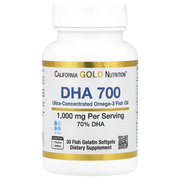 California Gold Nutrition, DHA 700 魚油，專用級，1,000 毫克，30 粒魚膠軟凝膠