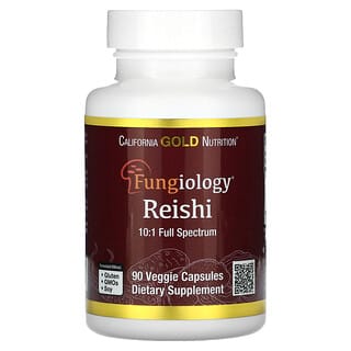 California Gold Nutrition, Reishi (Ganoderma lucidum), Full Spectrum, Certified Organic, 90 Veggie Capsules