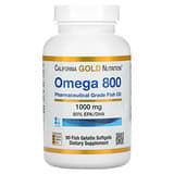 California Gold Nutrition, Omega 800 Pharmaceutical Grade Fish Oil, 80% EPA/DHA, Triglyceride Form, 1,000 mg, 90 Fish Gelatin Softgels