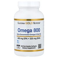Omega 800 Ultra-Concentrated Omega-3 Fish Oil, kd-pur Triglyceride Form, 90 Fish Gelatin Softgels (1,000 mg per Softgel)