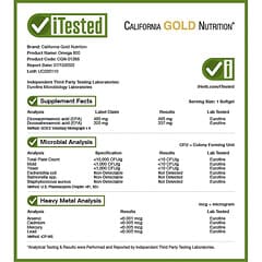 California Gold Nutrition, California Gold Nutrition（カリフォルニアゴールドニュートリション）、オメガ800 超濃縮フィッシュオイル、EPA／DHA80％、トリグリセリド型、1,000mg、フィッシュゼラチンソフトジェル90粒