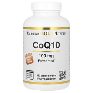 California Gold Nutrition, CoQ10, 100 mg, 360 vegetarische Weichkapseln