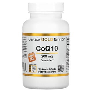 California Gold Nutrition, коэнзим Q10, 200 мг, 120 растительных капсул