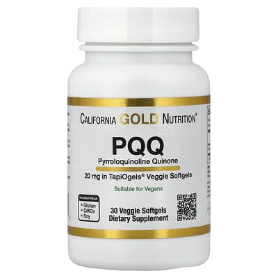 California Gold Nutrition, PQQ, 20 mg, 30 Vegetarian Capsules