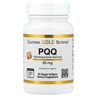 California Gold Nutrition, PQQ 素食膠囊，20 毫克，30 粒