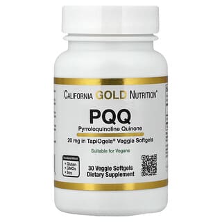California Gold Nutrition, PQQ, 20 mg, 30 cápsulas blandas vegetales