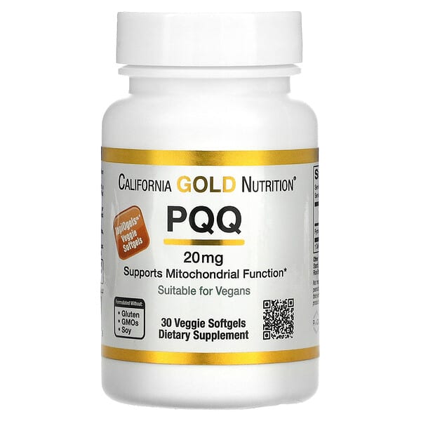 California Gold Nutrition, пирролохинолинхинон, 20 мг, 30 растительных капсул