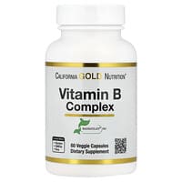 California Gold Nutrition, Vitamin B-kompleks med folat, biotin, pantothensyre og vitamin B6, 60 vegetariske kapsler