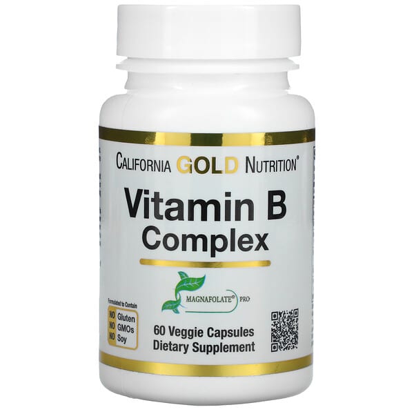 California Gold Nutrition, Vitamin B Complex, 60 Veggie Capsules