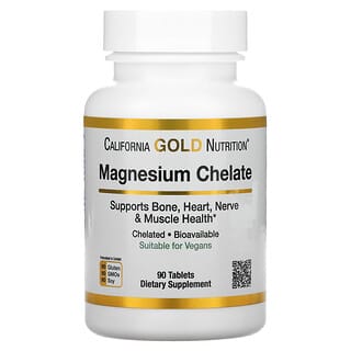 California Gold Nutrition, Magnesium Chelate, 210 mg, 90 Tablets