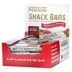 California Gold Nutrition, FOODS, Cranberry & Almond Chewy Granola Bars, 12 Bars, 1.4 oz (40 g) Each