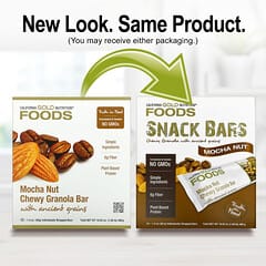 California Gold Nutrition, FOODS - Mocha Nut Chewy Granola Bars, 12 Bars, 1.4 oz (40 g) Each