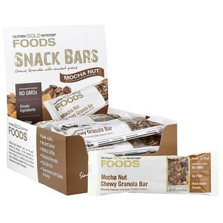 California Gold Nutrition, Aliments, Barres de granola tendres au mocha et aux noix, 12 barres, 40 g pièce