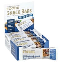 Foods, Wild Blueberry & Almond Chewy Granola Bars, kernige Wildheidelbeere- und Mandel-Müsliriegel, 12 Riegel, je 40 g (1,4 oz.)