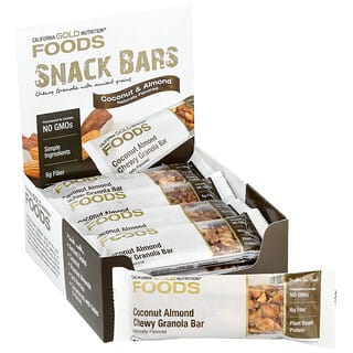 California Gold Nutrition, Foods, Coconut Almond Chewy Granola Bars, kernige Kokosnuss-Mandel-Müsliriegel, 12 Riegel, je 40 g (1,4 oz.).