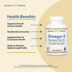 California Gold Nutrition, オメガ3プレミアムフィッシュオイル、魚ゼラチンソフトジェル240粒