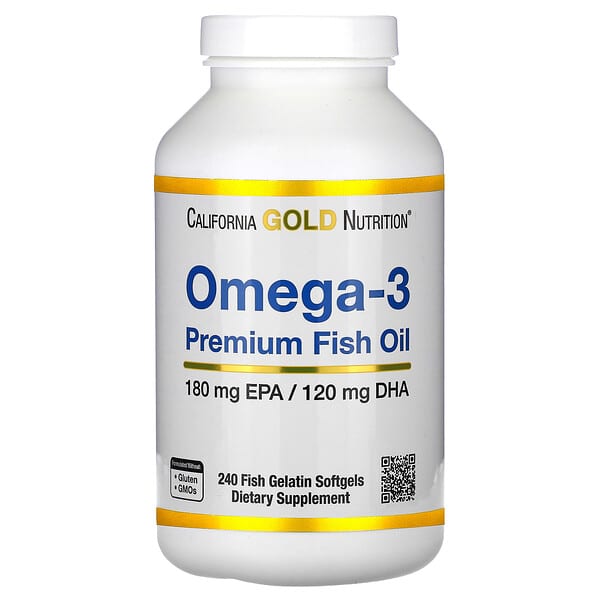 California Gold Nutrition, Omega-3，優質魚油，240 粒魚明膠軟膠囊