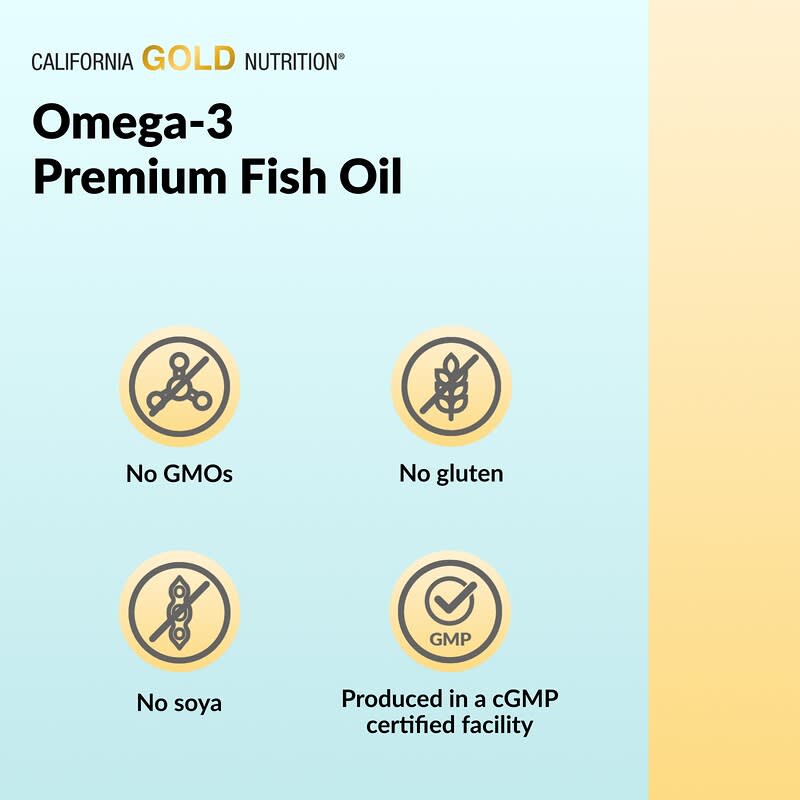 Omega-3, Premium Fish Oil, 240 Fish Gelatin Softgels