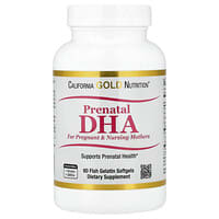 California Gold Nutrition, 適用於孕婦和哺乳期女性的產前 DHA，含 Omega-3 脂肪酸 DHA、EPA 和膽鹼，60 粒魚明膠軟膠囊