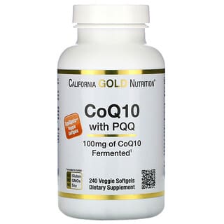 California Gold Nutrition, 輔酶 Q10 100 毫克，PQQ 10 毫克，240 粒素食軟凝膠