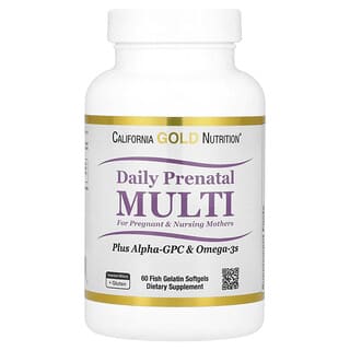 California Gold Nutrition, Prenatal MultiVitamin, 60 Fish Gelatin Softgel